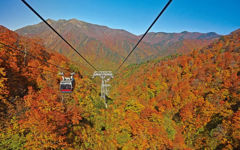 日本百名山・谷川岳を間近に望むロープウェイ